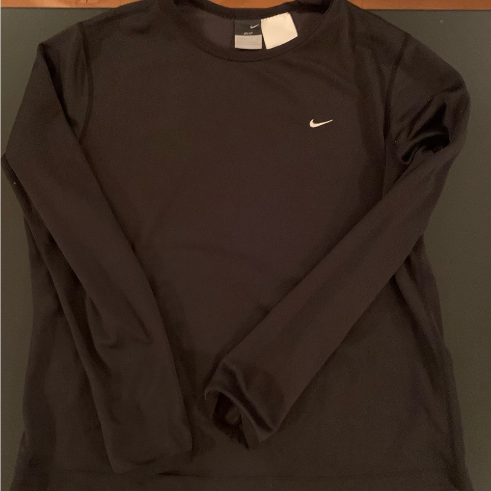 Nike Dri Fit Large Long Sleeve Black Top - Women’s - Fair